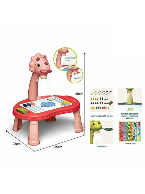 Розова детска масичка с проектор